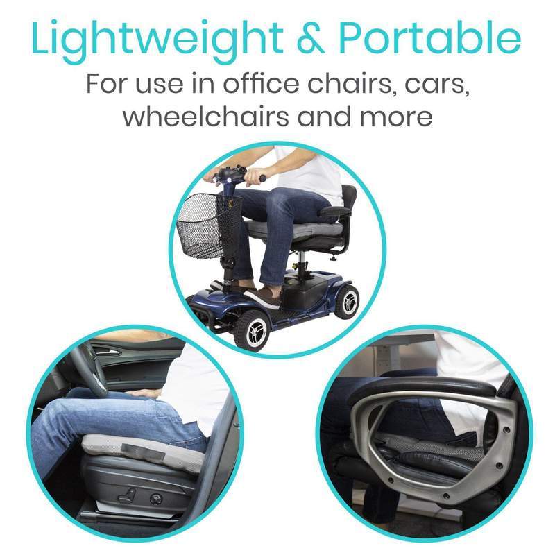Inflatable Seat Cushion - Travel Seat Cushion for Wheelchair, Airplane,  Car