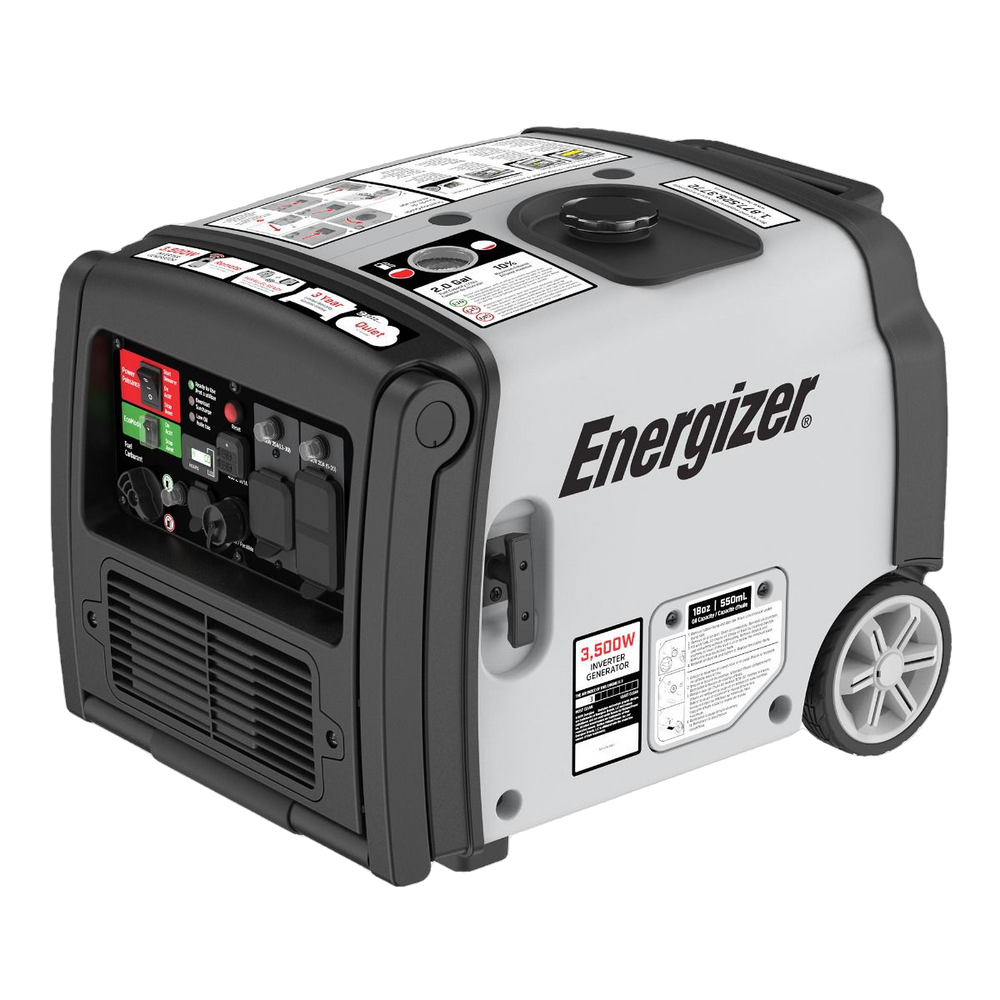 Energizer eZV3500P 3000W/3500W Gas Powered Inverter Generator with Remote Start New