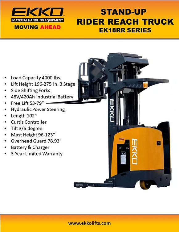 Ekko EK18RR Stand-Up NA Reach Truck 275