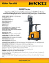 Ekko EK18RF Stand-up Rider Forklift 216" Lift 4000 lbs. Capacity New