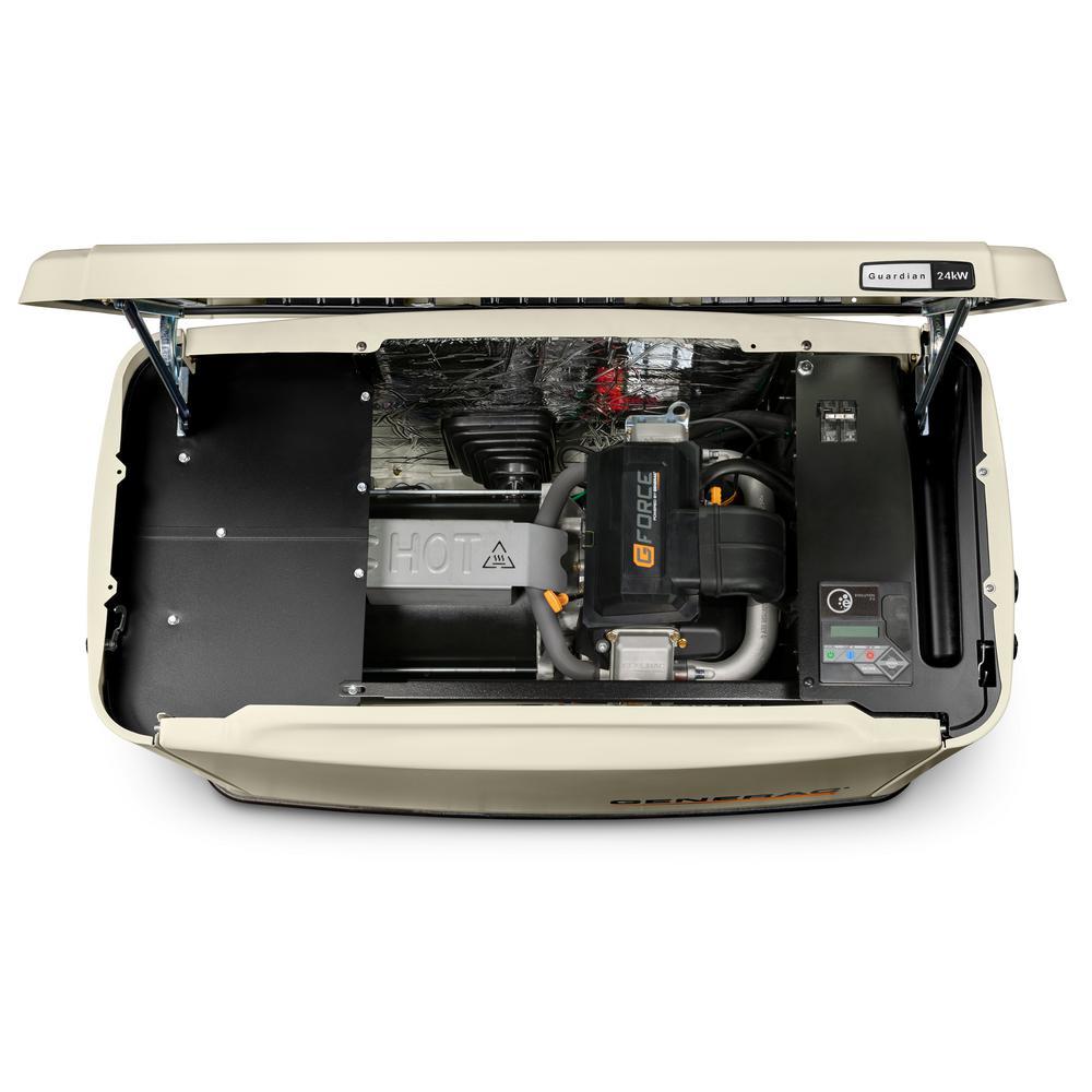 7216 Generac Generac 7210 Guardian 24kW Standby Generator WiFi w/ 200 Amp Automatic ...