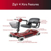 Zip'r 4 XTRA Traveler Long Range Mobility Scooter Red New