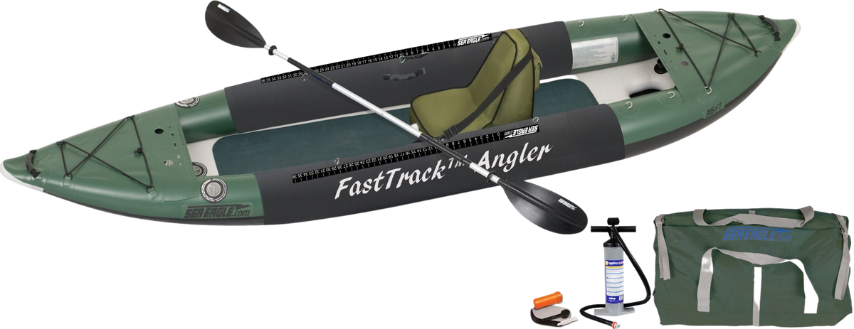 Sea Eagle 385FTAK_DS FastTrack Deluxe Solo Inflatable Solo Fishing Kayak New