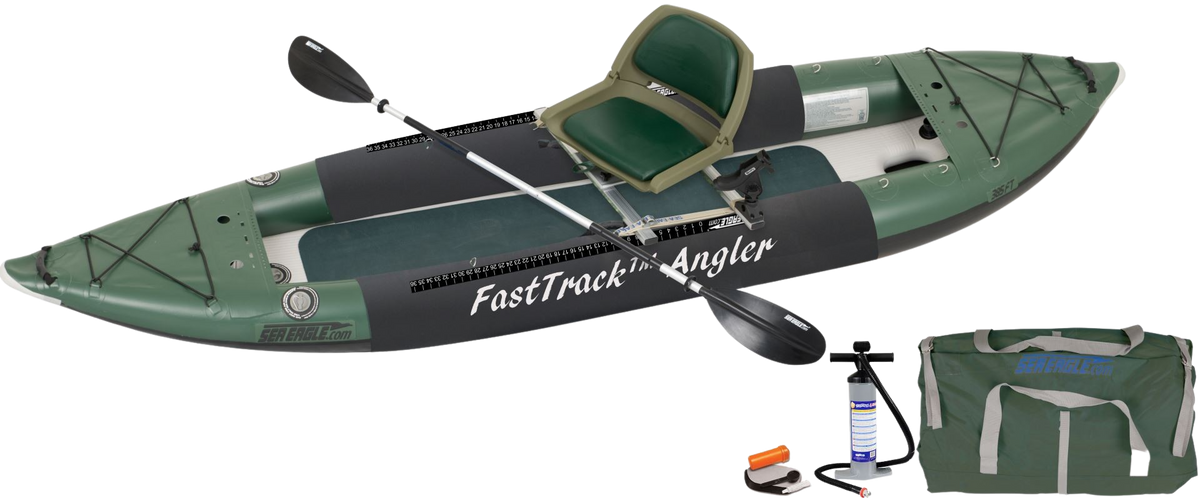 Sea Eagle 385FTAK_FR FastTrack Swivel Seat Fishing Rig Kayak Package New