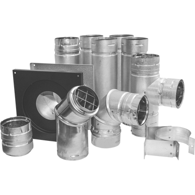 Duravent 49777 3 In. Double-Wall Steel Through the Wall Venting Kit New