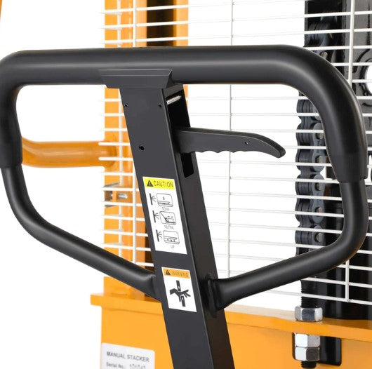 Apollolift A-3004 63" Lifting Height 1100 lbs. Capacity Manual Straddle Stacker New