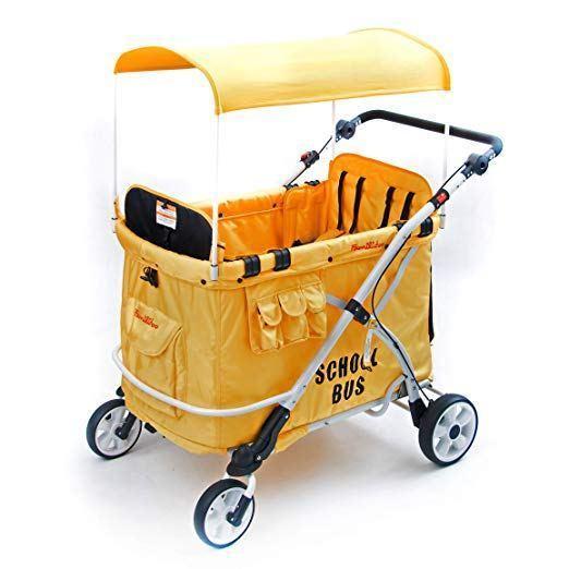 open box wagon stroller WonderFold MJ06 Multi-Purpose Folding Kids School Bus Quad Stroller Wagon OPEN BOX