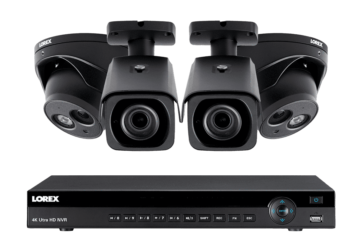 Lorex 4KHDIP822NV 4 Camera 8 Channel Indoor/Outdoor 4K Ultra HD IP Security Surveillance System New