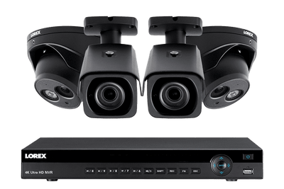 Lorex 4KHDIP822NV 4 Camera 8 Channel Indoor/Outdoor 4K Ultra HD IP Security Surveillance System New