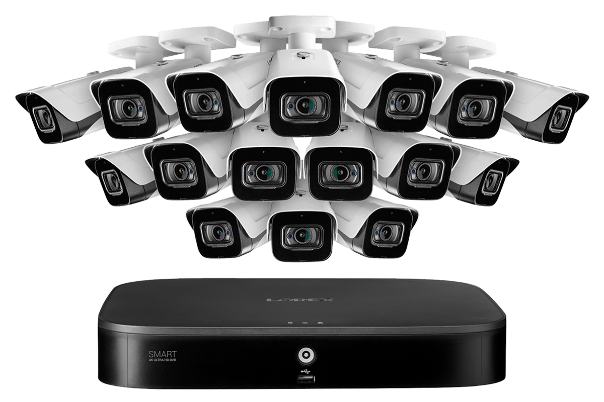 Lorex 4KMPX1616-2 4K 16-Channel 4K Security System with 16 Outdoor Audio Security Cameras New