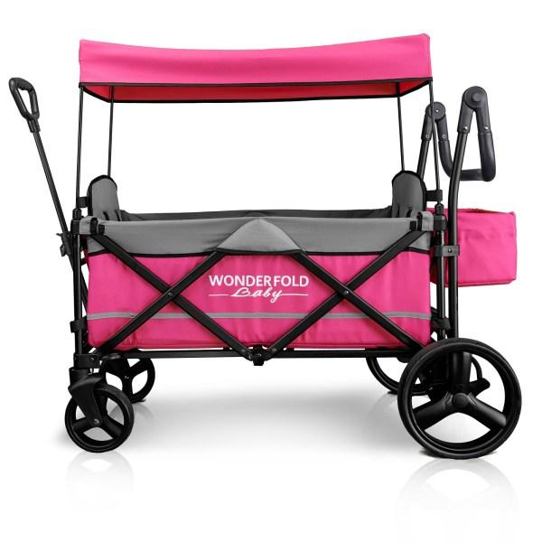 joymor double pro stroller wagon WonderFold Baby X2 Push/Pull 2-Passenger Double Stroller Wagon Pink Ne – FactoryPure