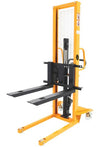 Apollolift A-3002 63" Lifting Height 1100 lbs. Capacity Adjustable Forks Manual Straddle Stacker New