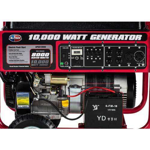 All Power 10000 Watt Generator APGG10000, 10000W Gas Portable Generator  with Electric Start for Home Emergency Power Backup, RV Standby, Storm  Hurricane Damage Restoration, EPA Certified 