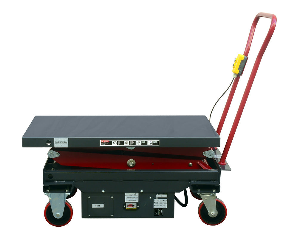 Pake Handling Tools PAKLT10 DC Powered Double Scissor Lift Table 2000 lb Capacity 39.75 x 20.5" 19.5 - 57" Height New