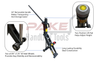 Pake Handling Tools PAKHJ02 Hydraulic Forklift Jack 15400 lb Capacity 2.5" - 16.5" Lift Range New