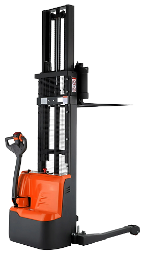 Tory Carrier ESS26RE-19-130 Fully Powered Electric Stacker with Straddle Legs 2640 lbs. Capacity 118" Lifting Height New