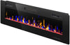 RW Flame 842C 750W-1500W 42 Inch Recessed and Wall Mounted Electric Fireplace With Remote Control Black New