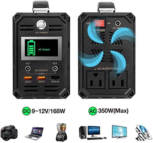 Flashfish 300W Portable Power Station 60000mah Solar Generator With 110V AC Outlet/DC 12V/QC USB Ports For CPAP Camp Travel New