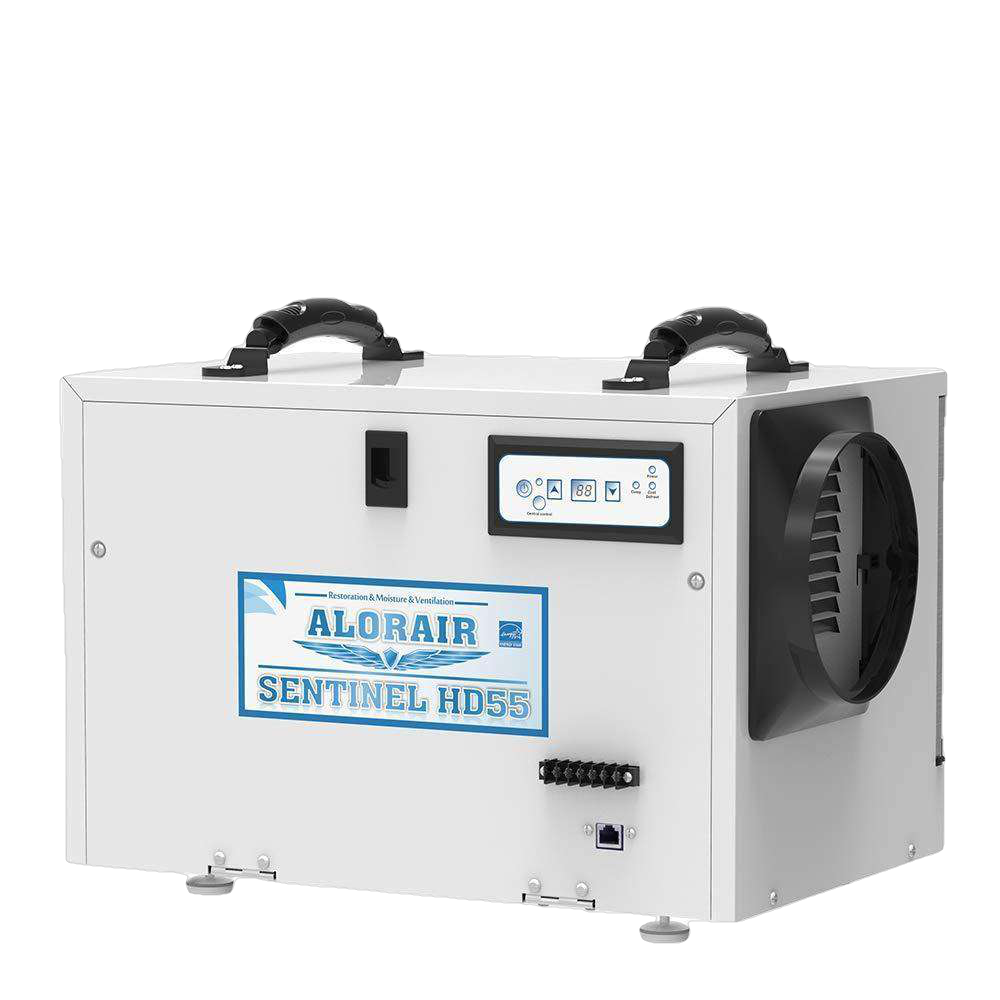 AlorAir HD55 Sentinel Basement/Crawlspace Dehumidifier 55 Pints with HGV Defrosting and Remote Monitoring New