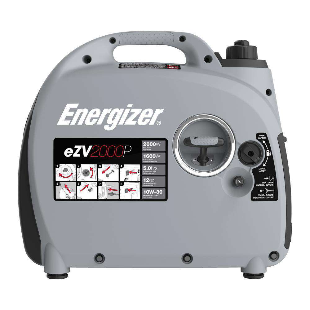 Energizer EZV2000P 1600/2000W Gas Powered Inverter Generator New
