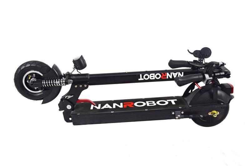 NanRobot X4 2.0 Foldable Lightweight 8" Tires 500W 48V 10.4ah 24 MPH Electric Scooter Black New
