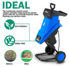 Landworks GUO023 Electric Wood Chipper 17:1 Reduction 15 Amp 1800 Watts 120VAC Dual Edge Blades New