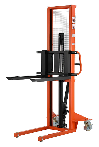 Tory Carrier MSF1163 Manual Pallet Stacker with Adjustable Forks 1100 lbs. 63" Lifting Height New