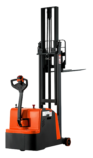 Tory Carrier NAT11W-118 Counterbalanced Electric Stacker Straddle Legs with Adjustable Forks 1212 lbs. Capacity 118" Lifting Height New