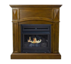 Pleasant Hearth 20,000 BTU 36 in. Compact Convertible Ventless Propane Gas Fireplace in Heritage Oak New