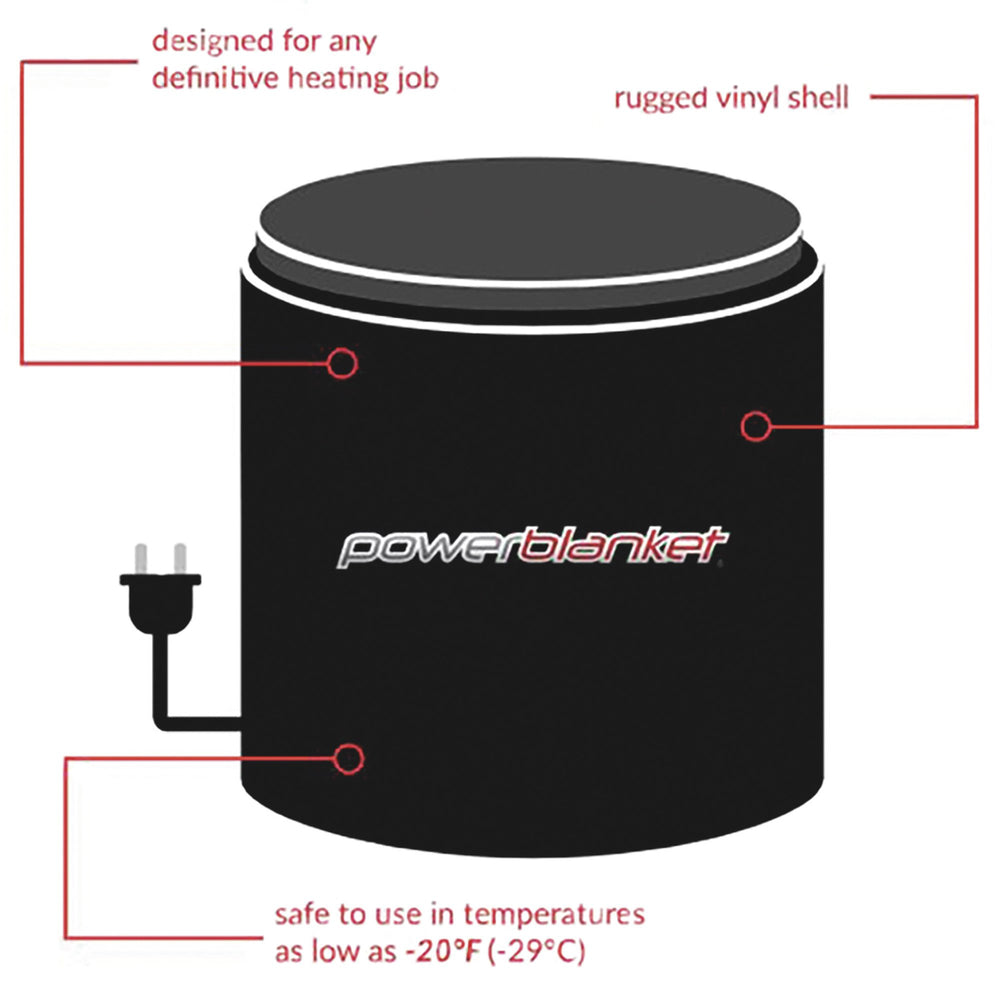 Powerblanket BH55RR-80 55 Gallon Insulated Drum Heater 80°F Fixed New