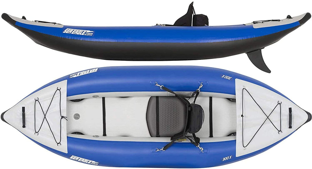 Sea Eagle 300X Explorer Inflatable Kayak Pro Carbon Package Blue Gray New