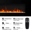 Valuxhome WM60 60 in. 750/1500W Wall Mounted Log and Crystals Fireplace with Remote Black New