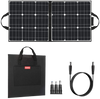 Flashfish 50W 18V Portable Foldable Solar Panel With 5V USB 18V DC Output Compatible With Portable Generators, Smartphones, Tablets And More New