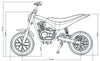 Burromax TT250 24V 250W Kids Off Road Electric Ride On Mini Pocket Dirt Bike White New