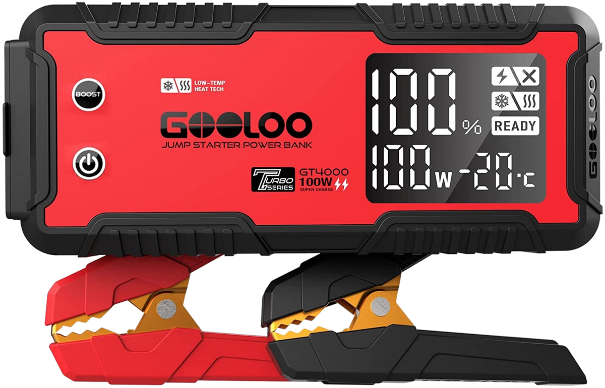 GOOLOO GT4000 Car Jump Starter 26800mAh Power Bank 12V Engine Box Charger With Pre-Heating Technology New