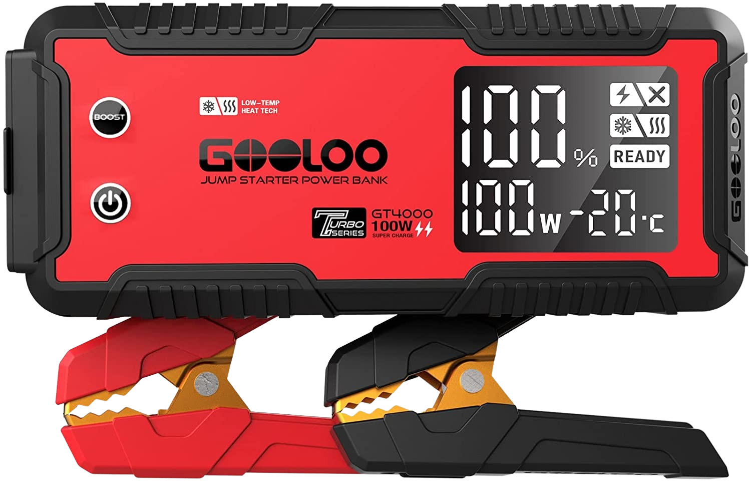 GOOLOO GT4000 Car Jump Starter 26800mAh Power Bank 12V Engine Box Charger With Pre-Heating Technology New