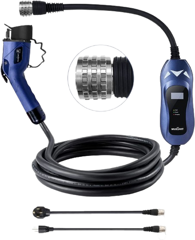 Mustart Power TRAVELMASTER Level 2 EV 32A 25' Cable NEMA 5-15/14-50 Charger New