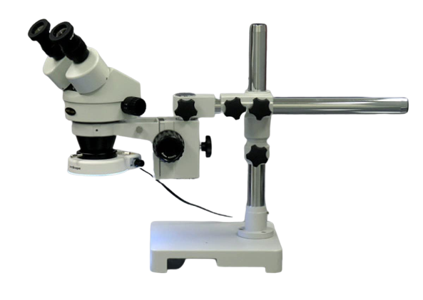Amscope SM-3B-80S 7X - 45X Stereo Zoom Microscope on Boom Stand with 80 LED Light New