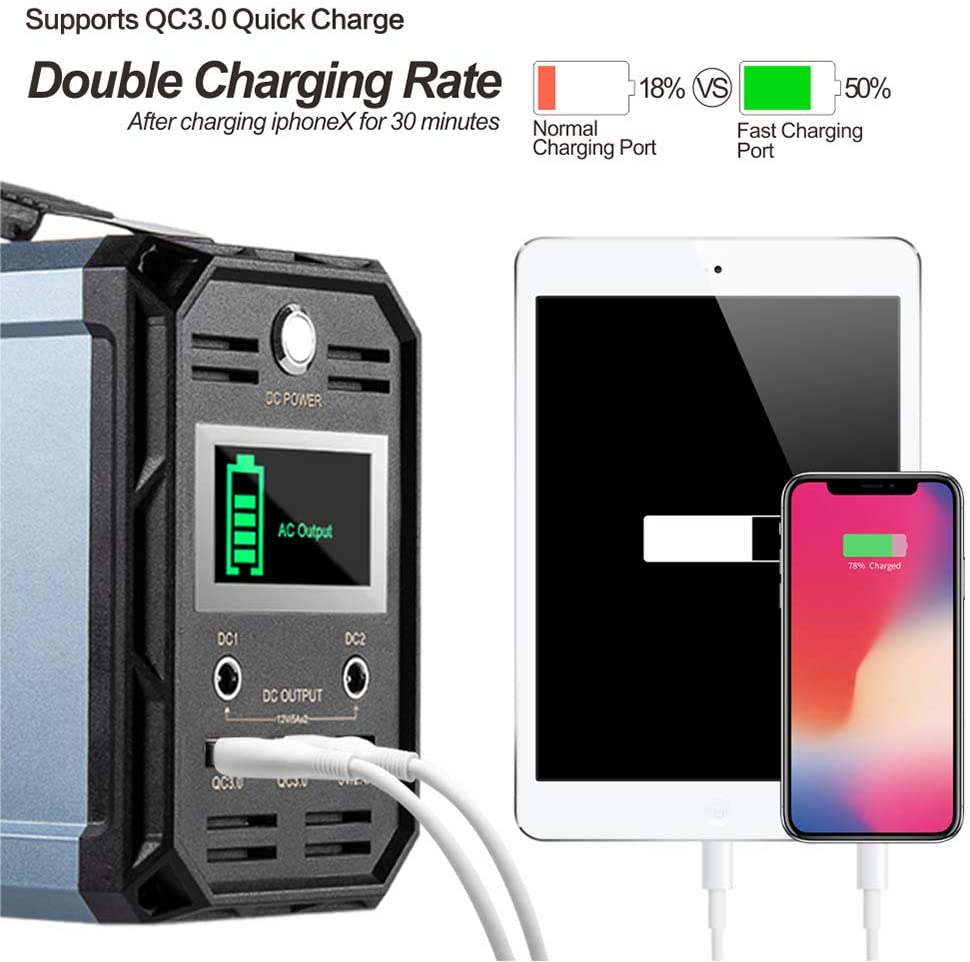 Flashfish 300W Portable Power Station 60000mah Solar