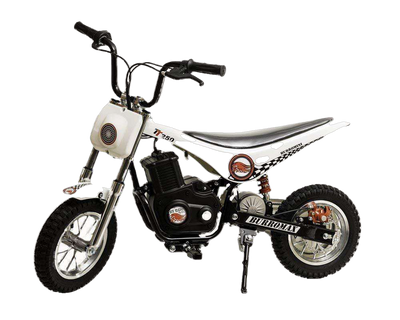 Burromax TT250 24V 250W Kids Off Road Electric Ride On Mini Pocket Dirt Bike White New