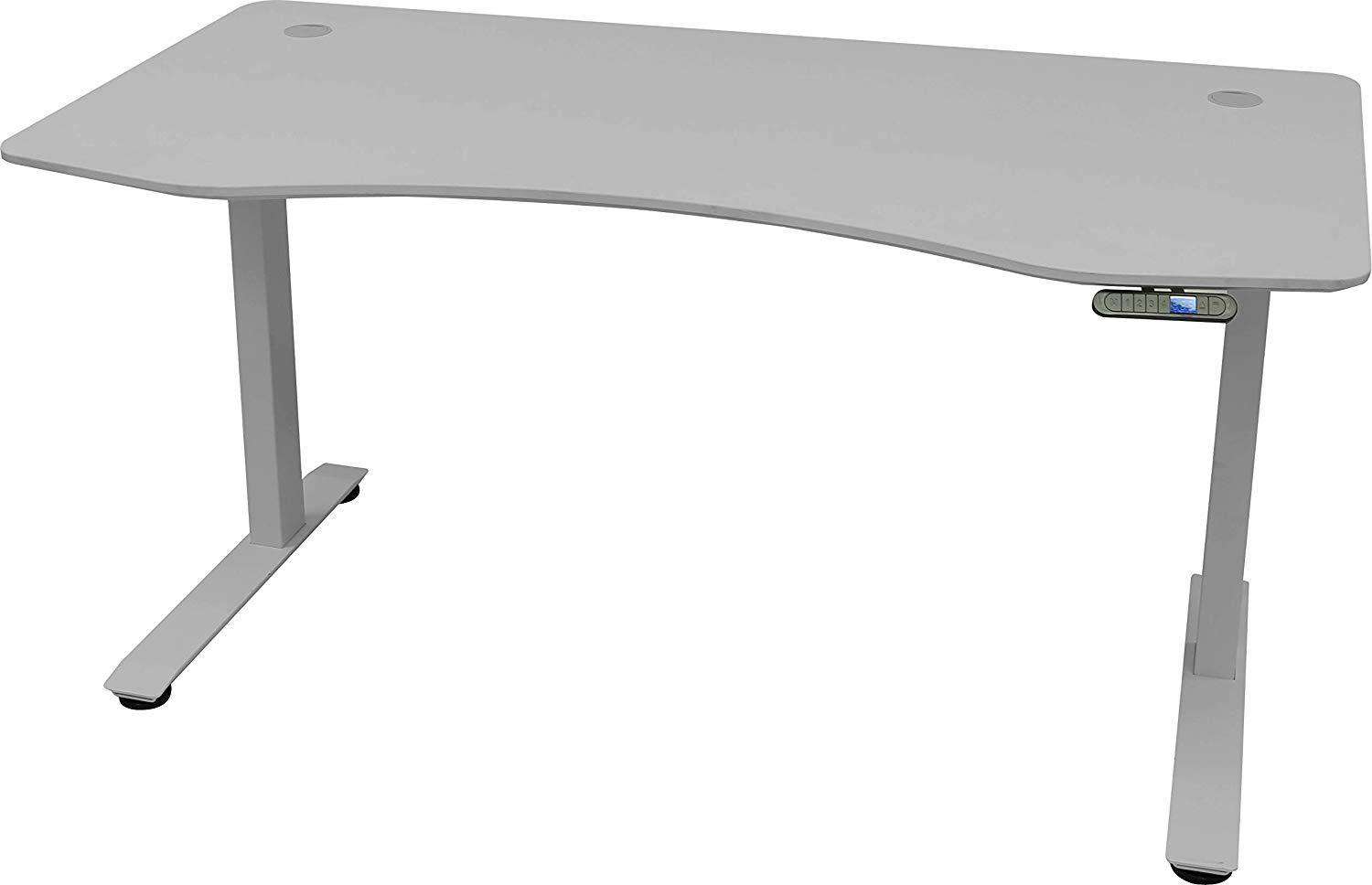 MotionWise SDD60G Manager Height Programmable Adjustable Electric Standing Desk in Dove Gray New