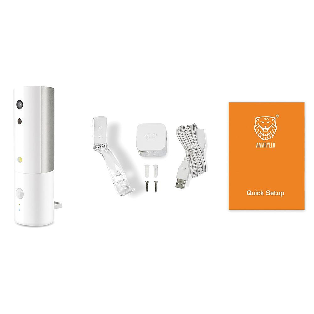 Amaryllo Hermes Biometric Auto Tracking Portable Indoor Security Camera Comes With 1 Year of 24/7 Recording Service Plan White New