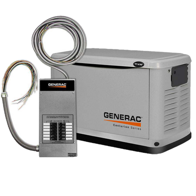 Generac 6440 11kW Guardian LP/NG Standby Generator w/ Automatic Transfer Switch New
