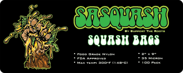 Sasquash STRSB2X9 2" X 9" Squash Bags 100 Pack FDA Approved Nylon New