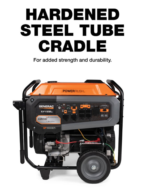 Generac GP18000EFI 18000W/22500W Low THD Gas Generator Electric Start