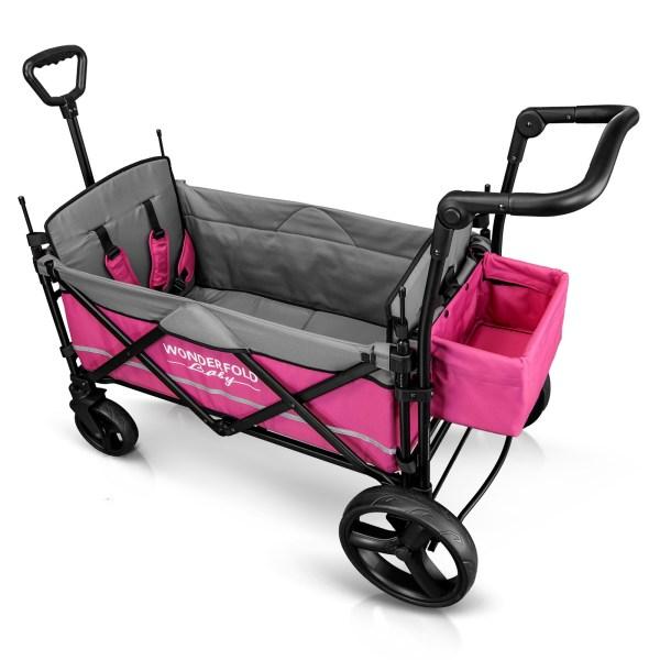 wonderfold x2 pull/push double stroller wagon WonderFold Baby X2 Push/Pull 2-Passenger Double Stroller Wagon Pink New