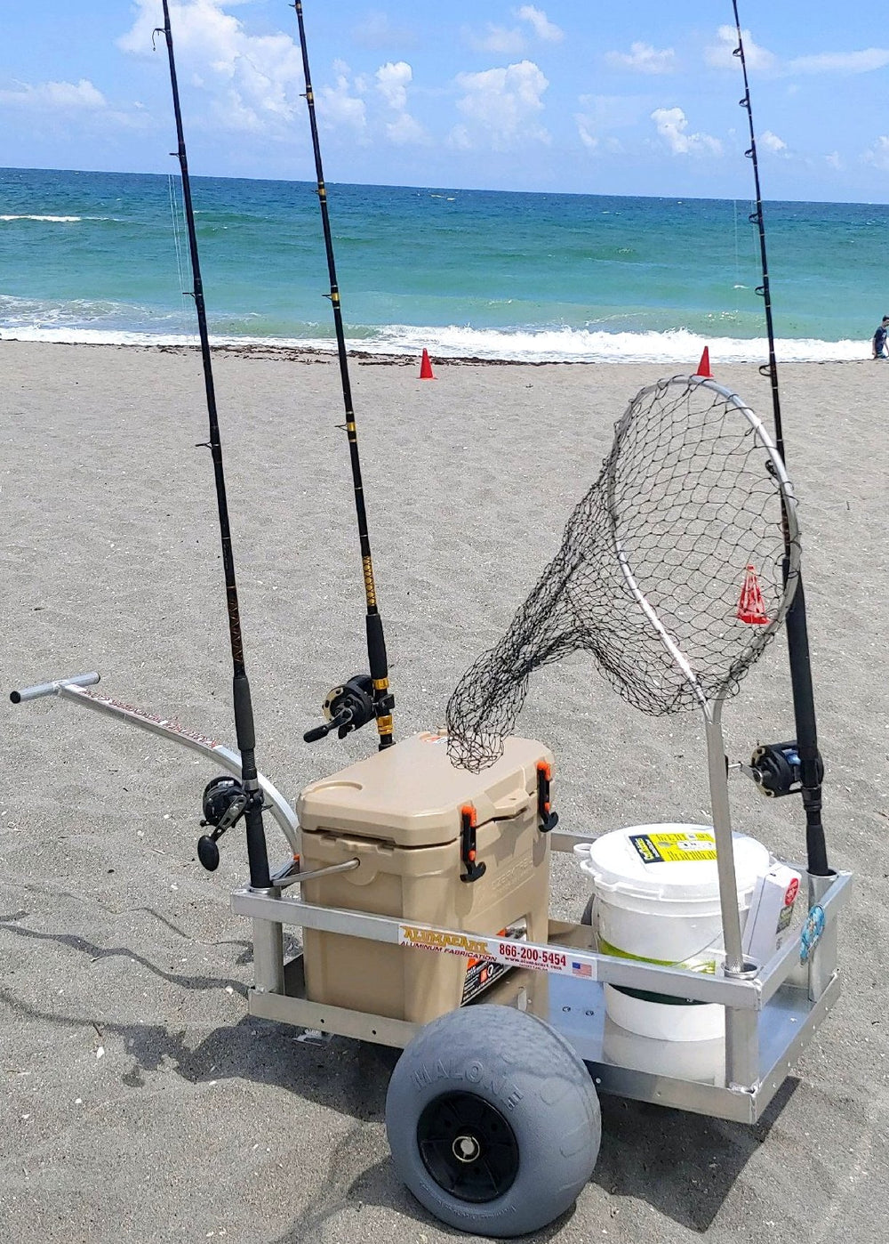 Alumacart Bimini Beach and Fishing Wagon with Rod Holders and Hitch Mo – FactoryPure Alumacart Bimini Beach and Fishing Wagon with Rod Holders and Hitch Mo – FactoryPure