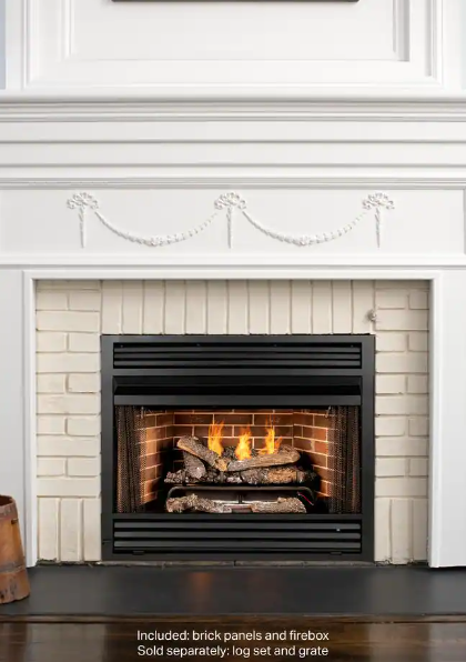 Pleasant Hearth Universal Circulating Zero Clearance 32 in. Ventless Dual Fuel Fireplace Insert New