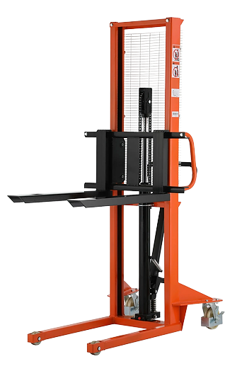 Tory Carrier MSF2263 Manual Pallet Stacker Adjustable Forks Fixed Legs 2200 lbs. 63" Lifting Height New