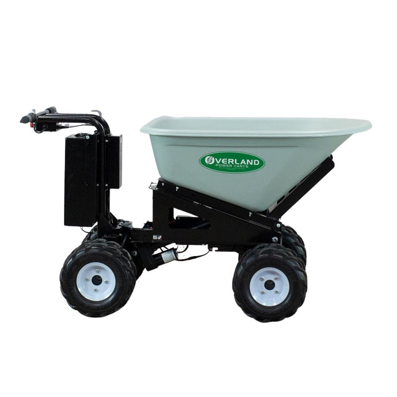 Overland Electric Wheelbarrow 8 cu. ft. With 4WD Power Dump And Extended Range Battery New